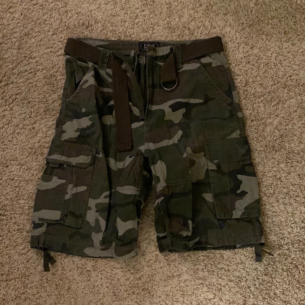 Men’s CSG Camo Cargo Shorts w/ Belt